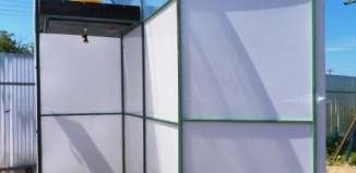 душ для дачи из поликарбоната с раздевалкой