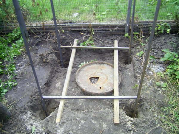 подготовка фундамента под садовый душ