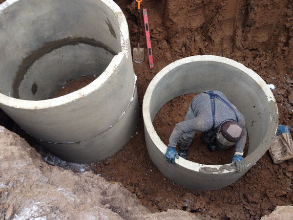Септик для частного дома из бетонных колец автономный септик для частного дома