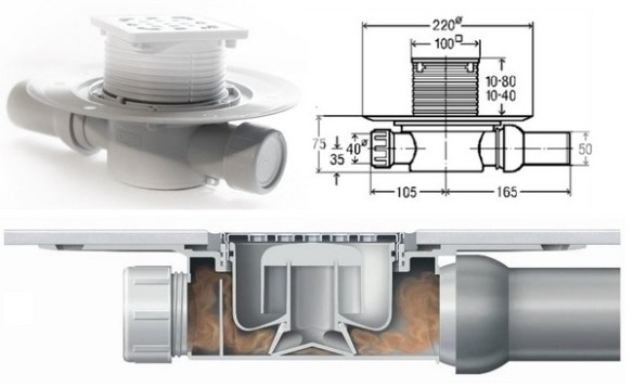 Трап для душа в полу под плитку: слив, как сделать самому