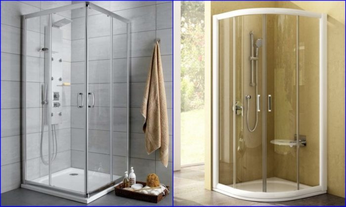 Высота душевой кабины: от пола до потолка, с крышей, поддоном