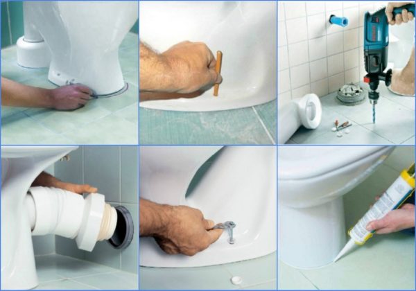 Подключение унитаза к канализации: с прямым, косым выпуском