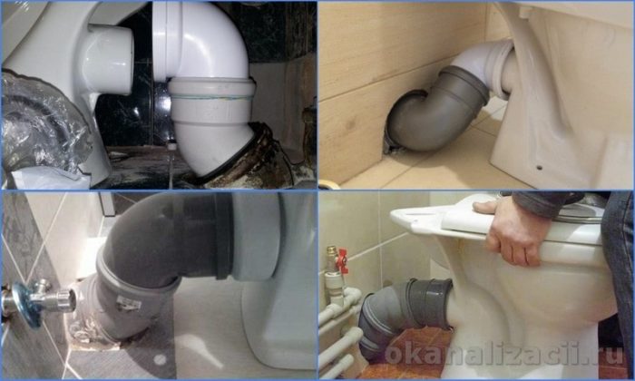 Подключение унитаза к канализации: с прямым, косым выпуском