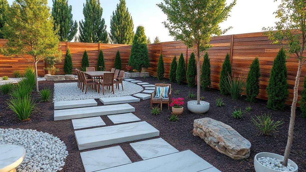 White marble chips for landscape designфото
