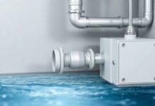 Канализация для системы пылеудаления: отвод промывных вод, контроль стоков